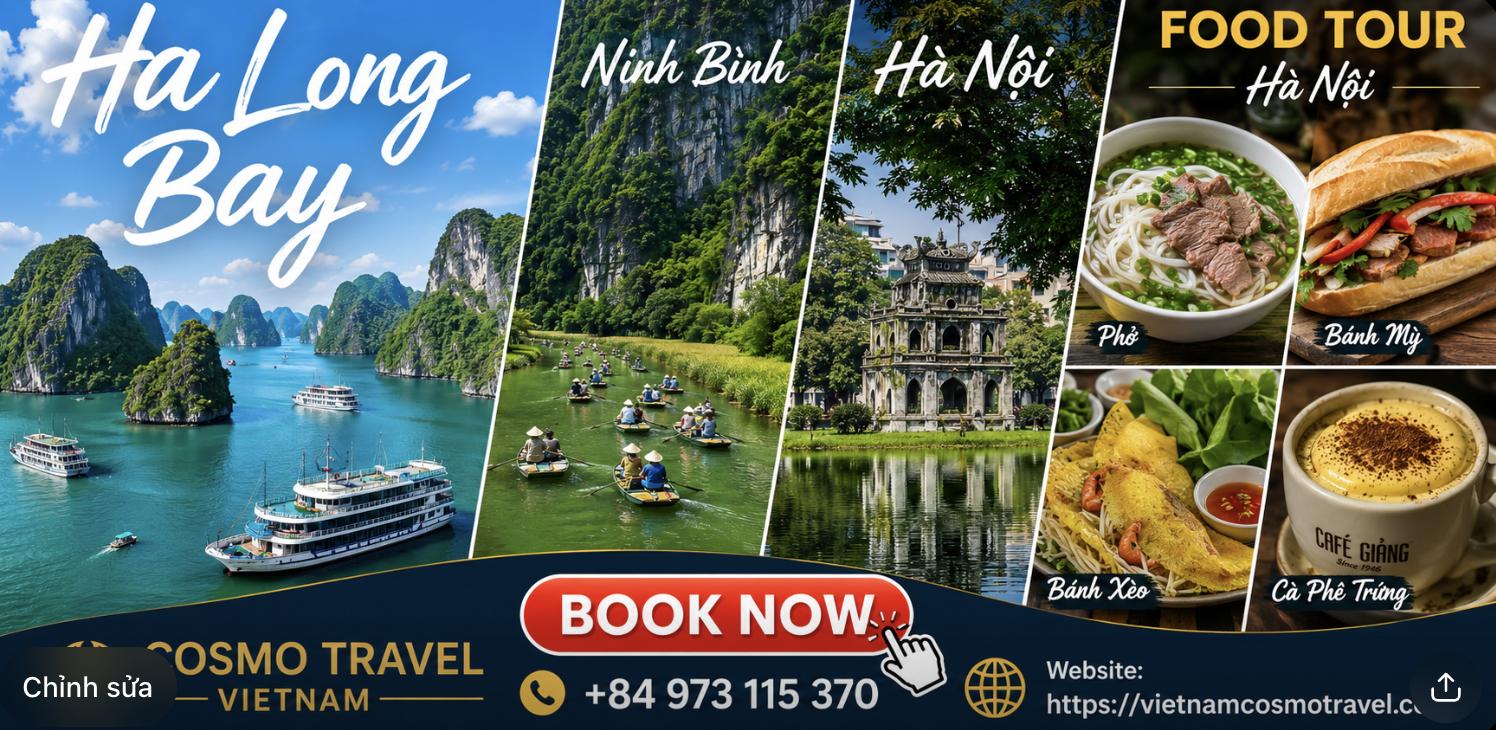 PACKAGE 5D4N: HA NOI - HA LONG - NINH BINH - CITY TOUR